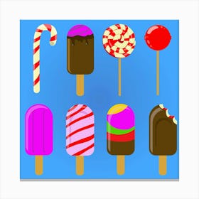 Ice Cream Pops Canvas Print