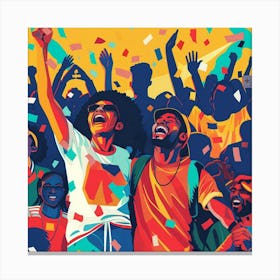 A Sports Fans Cheering Lofi Illustration 1718674496 1 Canvas Print