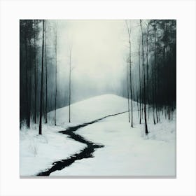 Minimal Winter Scene 6 Canvas Print