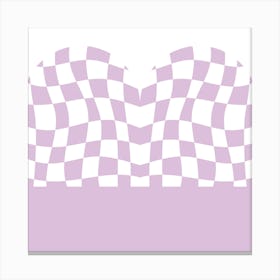 Purple Checkered Vintage Pattern Canvas Print