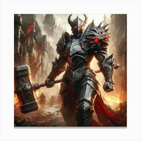 Knight In Armor Canvas Print