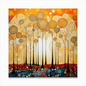 Trees At Sunset Canvas Print