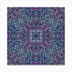 Psychedelic Mandala Pattern Fire Purple Repeating Canvas Print