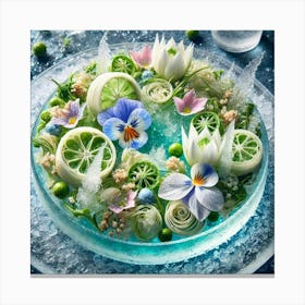 Frozen Lotus Salad Canvas Print