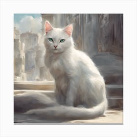 White Cat Canvas Print