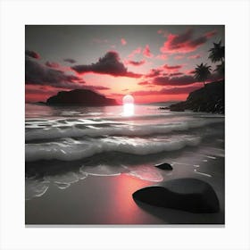 Sunset At The Beach 30 Canvas Print