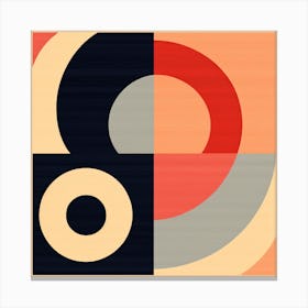 Retro Rhythms in Squares and Circles Canvas Print