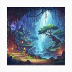 Fantasy Cave 4 Canvas Print