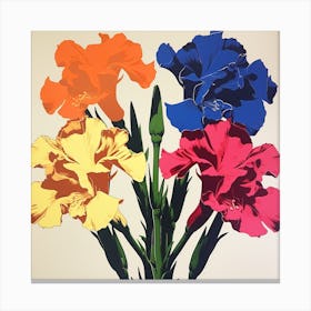 Gladiolus 1 Pop Art Illustration Square Canvas Print