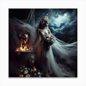 Bride In The Night Canvas Print