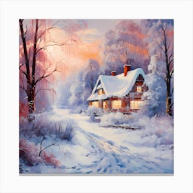 Retro Reflections on Christmas Eve Canvas Print