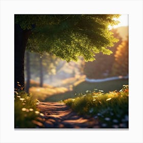 Path In The Woods 15 Canvas Print