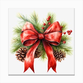 Christmas Bow 4 Canvas Print