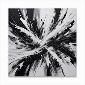 Abstract Black And White 3 Canvas Print