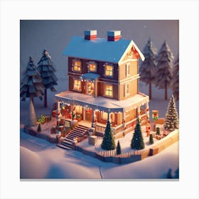 Christmas House 104 Canvas Print