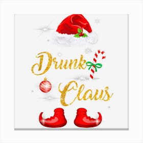 Drunk Santa Claus Matching Family Group Christmas Pajama Canvas Print