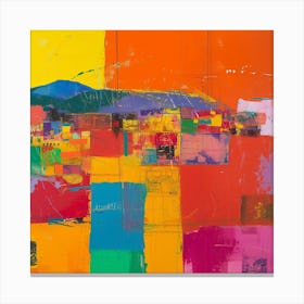 Abstract Travel Collection Bogota Colombia 2 Canvas Print