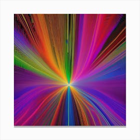 Abstract Rainbow Burst 3 Canvas Print