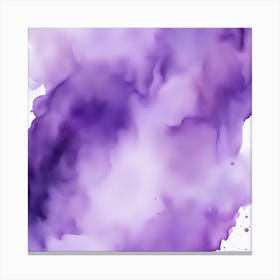 Beautiful lavender lilac abstract background. Drawn, hand-painted aquarelle. Wet watercolor pattern. Artistic background with copy space for design. Vivid web banner. Liquid, flow, fluid effect. 1 Canvas Print