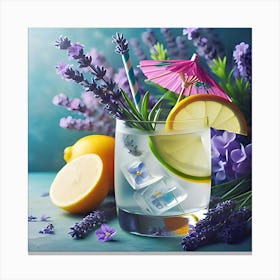 Lemonade With Lavender Leinwandbild