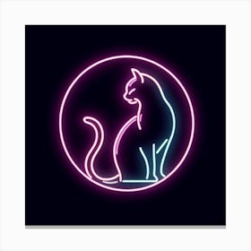 Neon Cat 2 Canvas Print