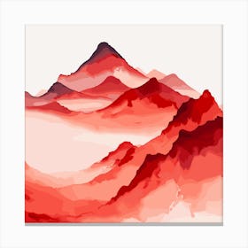 Watercolor Mountains Canvas Print