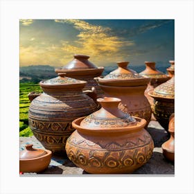 Firefly The People Of The Indus Valley Civilization Used A Variety Of Pottery Vessels For Various Pu (3) Canvas Print
