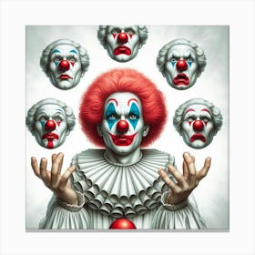 Clown Face Canvas Print