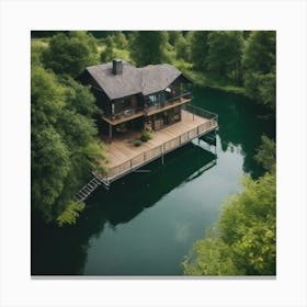 House On A Lake 2 Canvas Print