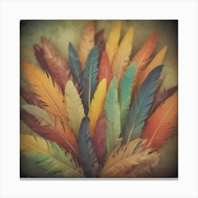 Colorful Feathers 9 Canvas Print