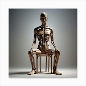 Skeleton Chair 5 Canvas Print