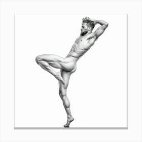 Nude Bodybuilder dance Canvas Print