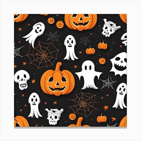 Halloween Seamless Pattern Canvas Print