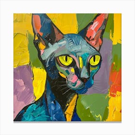 Kisha2849 Picasso Style Hairless Cat No Negative Space Full Pag Af090e63 5d22 4289 B95c 4a5bb35c4f21 Canvas Print