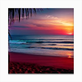 Sunset At The Beach 310 Canvas Print