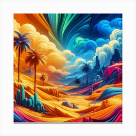 Psychedelic Landscape Canvas Print