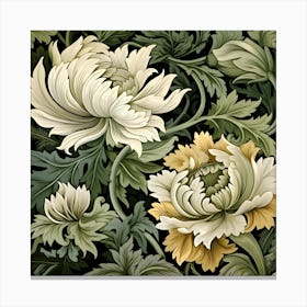 Flower Blossom Bloom Botanical Spring Nature Floral Pattern Leaves Canvas Print