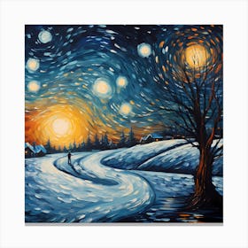 Whimsical Christmas Glow Canvas Print