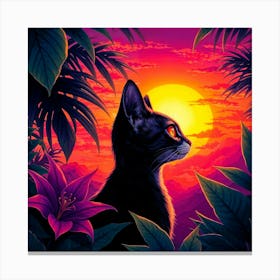 Sunset Cat 1 Canvas Print