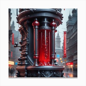 Blood Fountain Canvas Print