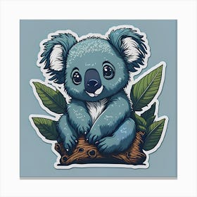 Koala Sticker 3 Canvas Print