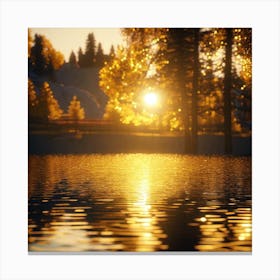 Sunset Over Water Canvas Print