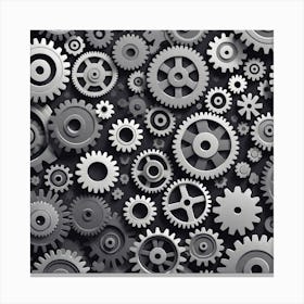 Gears Background 16 Canvas Print
