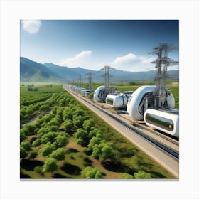 Futuristic Train 9 Canvas Print