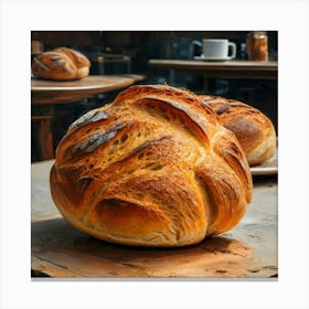 Bread On A Table Canvas Print