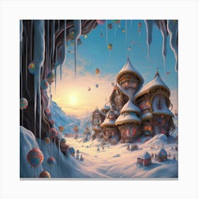 mountain village, 10 Canvas Print