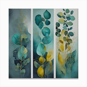 Three Eucalyptus framed artwork Canvas Print