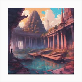 Ruins Of A Temple 1 Canvas Print