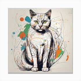 Cat Painting Canvas Print