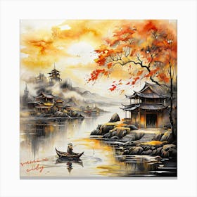 Asian Landscape Painting 1 Canvas Print